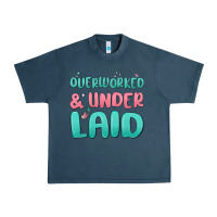 Midnight Navy overworked underlaid Urban Heavy Tee - MaliasSmallBusiness