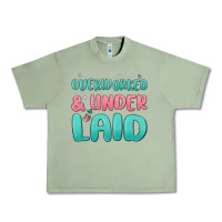 Oil Green overworked underlaid Urban Heavy Tee - MaliasSmallBusiness