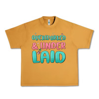 Peanut Butter overworked underlaid Urban Heavy Tee - MaliasSmallBusiness
