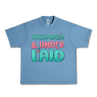 Pebble Blue overworked underlaid Urban Heavy Tee - MaliasSmallBusiness