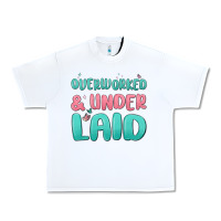 White overworked underlaid Urban Heavy Tee - MaliasSmallBusiness