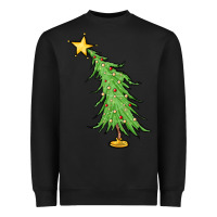 Black trendy christmas tree Heavyweight Sweatshirt - MaliasSmallBusiness