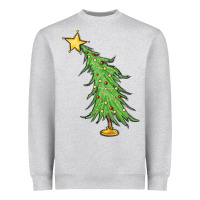 Heather Grey trendy christmas tree Heavyweight Sweatshirt - MaliasSmallBusiness