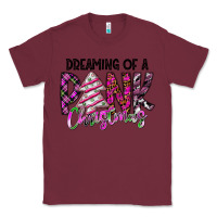 Burgundy Dreaming Of A Pink Christmas Classic Tee - CowhideDigitalArt