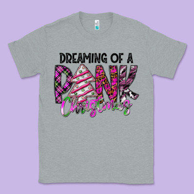 Dreaming Of A Pink Christmas Classic Tee Designed By Cowhidedigitalart