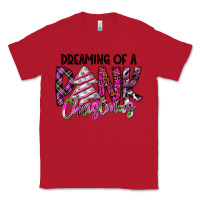 Red Dreaming Of A Pink Christmas Classic Tee - CowhideDigitalArt