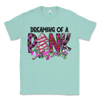 Seafoam Dreaming Of A Pink Christmas Classic Tee - CowhideDigitalArt