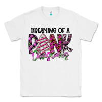 White Dreaming Of A Pink Christmas Classic Tee - CowhideDigitalArt