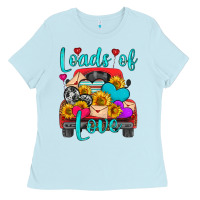Baby Blue loads of love with truck Ladies Tee - HRA Design Shop