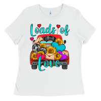 White loads of love with truck Ladies Tee - HRA Design Shop