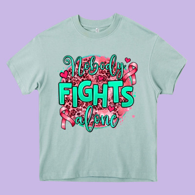 Nobody Fights Alone Heavy Core Tee Designed By Adodesignshop