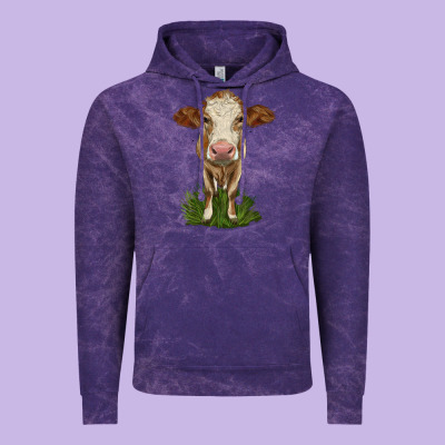 Simmental Heifer Vintage Hoodie Designed By Lillyallendesigns