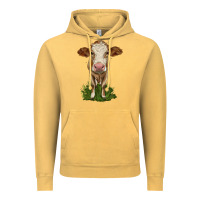 Vintage Mustard simmental heifer Vintage Hoodie - LillyAllenDesigns