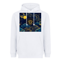 White evil eye moon Heavyweight Hoodie - TumblerDesignByShophia