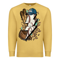 Antique Gold Lightning bolt Baseball Premium Sweatshirt - HowdyJamesFarm