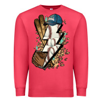 Cardinal Lightning bolt Baseball Premium Sweatshirt - HowdyJamesFarm