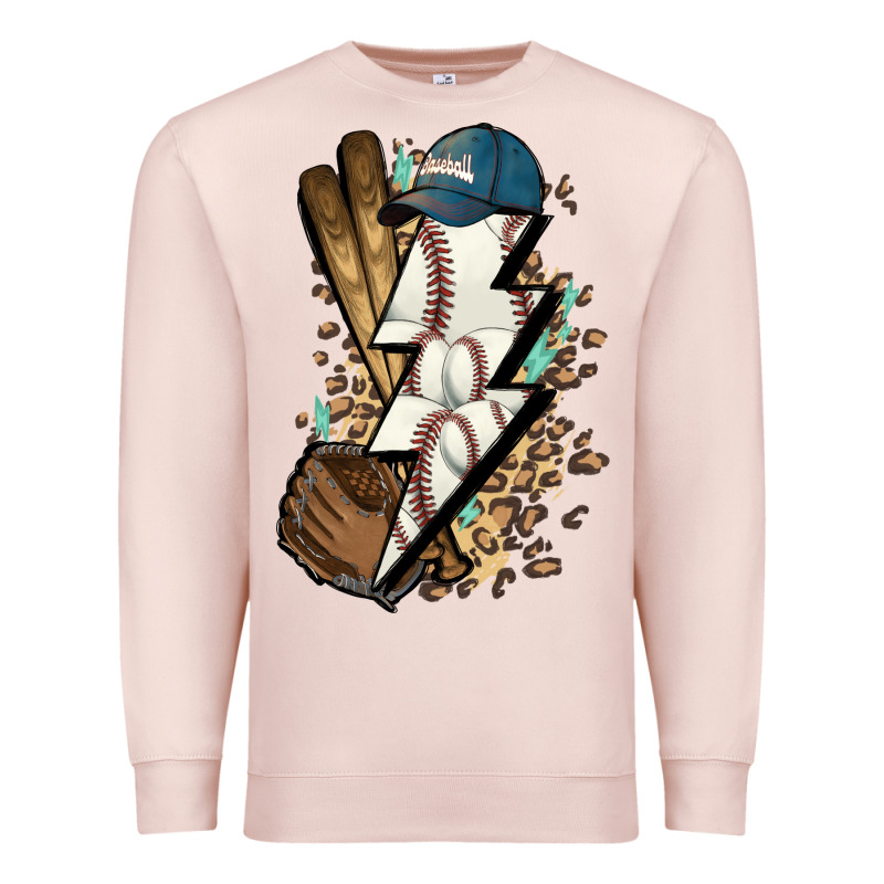 Lightning Bolt Baseball Premium Sweatshirt by HowdyJamesFarm | Teevron