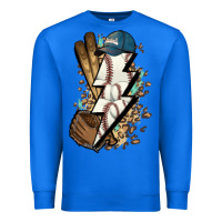 True Royal Lightning bolt Baseball Premium Sweatshirt - HowdyJamesFarm