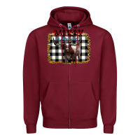 Burgundy Merry Bright Zipper Hoodie - Bettercallsaul