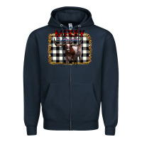 Navy Merry Bright Zipper Hoodie - Bettercallsaul