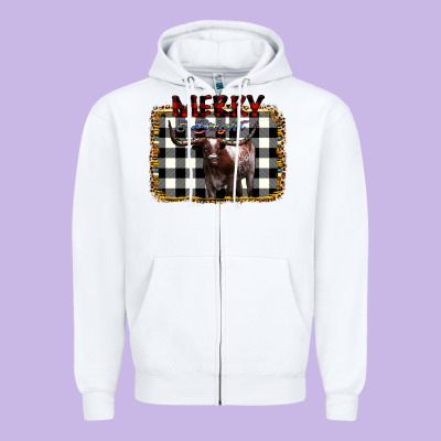 Merry Bright Zipper Hoodie Designed By Bettercallsaul