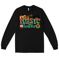 Black music teacher Long Sleeve Tee - NancyCooperArtShop