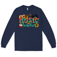 Navy music teacher Long Sleeve Tee - NancyCooperArtShop