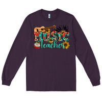 Plum music teacher Long Sleeve Tee - NancyCooperArtShop