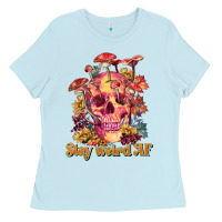 Baby Blue stay weird af Ladies Tee - RanaPortraitStore