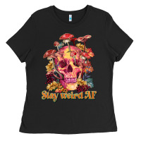 Black stay weird af Ladies Tee - RanaPortraitStore