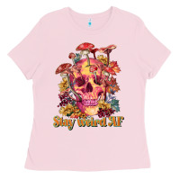 Bubblegum Pink stay weird af Ladies Tee - RanaPortraitStore