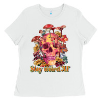White stay weird af Ladies Tee - RanaPortraitStore