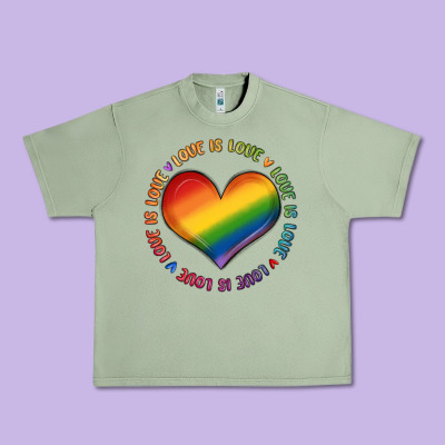 Love Is Love Urban Heavy Tee Designed By Maliassmallbusiness