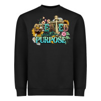 Black created with a purpose Heavyweight Sweatshirt - NancyCooperArtShop