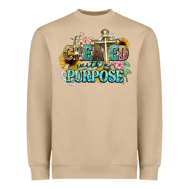 Created With A Purpose Heavyweight Sweatshirt by NancyCooperArtShop | Teevron