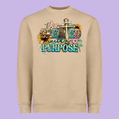 Created With A Purpose Heavyweight Sweatshirt Designed By Nancycooperartshop