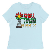 Baby Blue small town summer Ladies Tee - CowhideDigitalArt