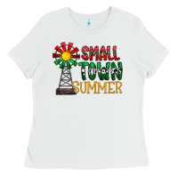 White small town summer Ladies Tee - CowhideDigitalArt