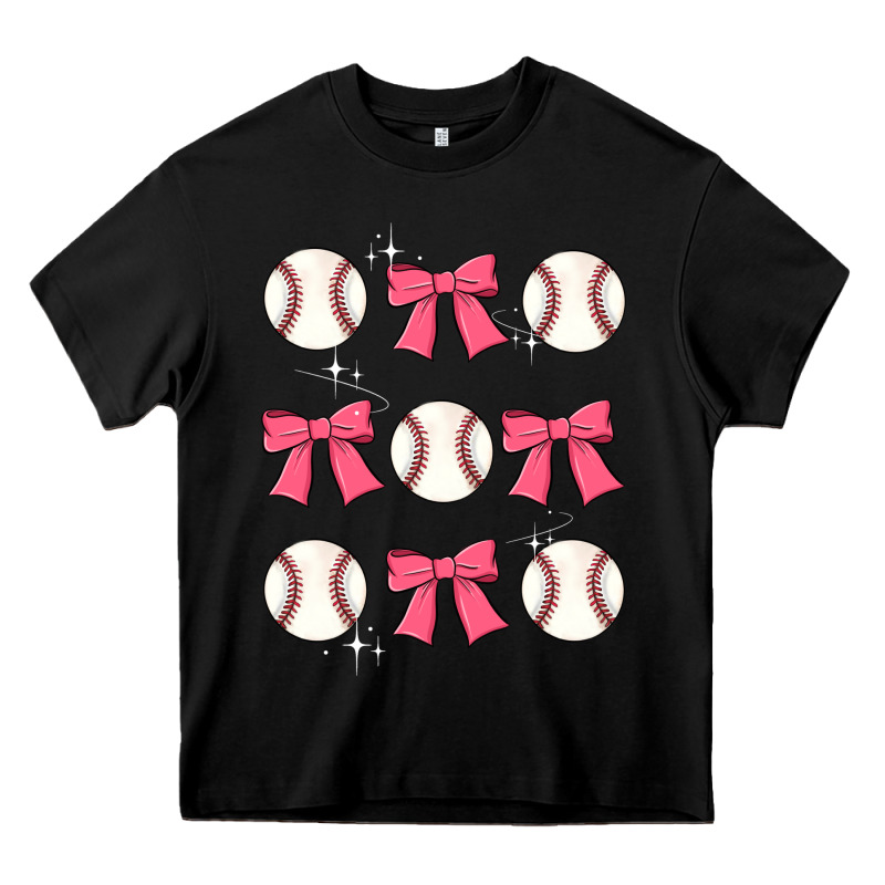 Baseball Coquette Bow Heavy Core Tee by JahusDesignShop | Teevron