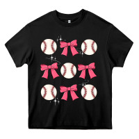 Black baseball coquette bow Heavy Core Tee - JahusDesignShop