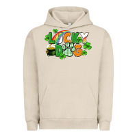 Pigment French Oak lucky dog St. Patricks Day Urban Hoodie - FaDigitalArtStudio