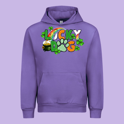 Lucky Dog St. Patricks Day Urban Hoodie Designed By Fadigitalartstudio