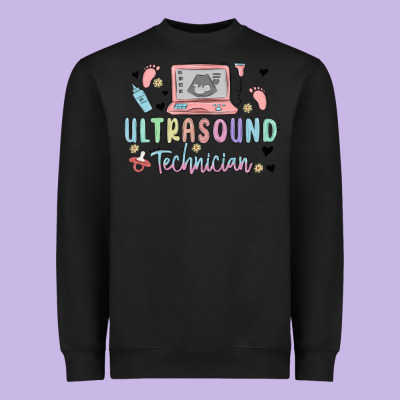 Ultrasound Technician Heavyweight Sweatshirt Designed By Maliassmallbusiness