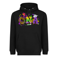 Black Mardi Gras CNA Nurse Heavyweight Hoodie - HowdyJamesFarm