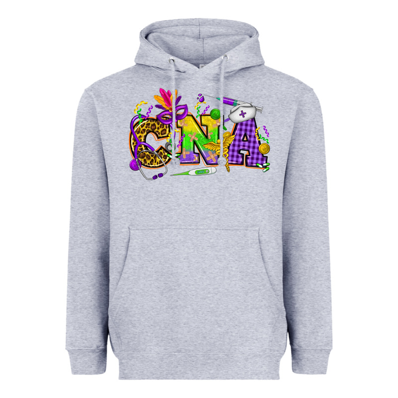Mardi Gras Cna Nurse Heavyweight Hoodie by HowdyJamesFarm | Teevron