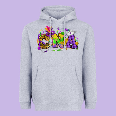 Mardi Gras Cna Nurse Heavyweight Hoodie Designed By Howdyjamesfarm
