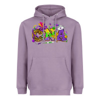 Lavender Mardi Gras CNA Nurse Heavyweight Hoodie - HowdyJamesFarm