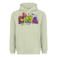 Matcha Mardi Gras CNA Nurse Heavyweight Hoodie - HowdyJamesFarm