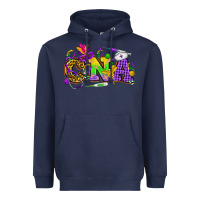 Navy Mardi Gras CNA Nurse Heavyweight Hoodie - HowdyJamesFarm