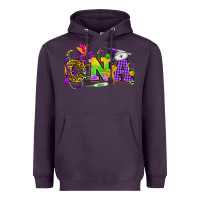 Plum Mardi Gras CNA Nurse Heavyweight Hoodie - HowdyJamesFarm